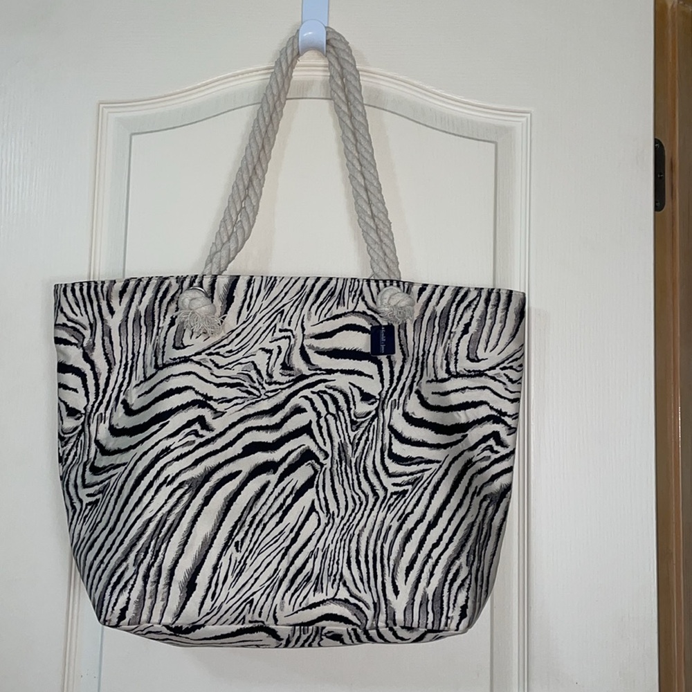 Kendal and James Zebra Print Tote Bag NWT
